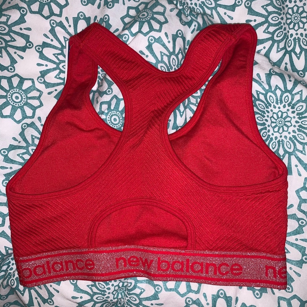 Red new balance sports bra NWT